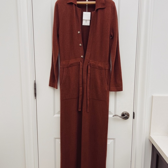 Naked Cashmere 100% Cashmere Jensen Jumpsuit in XS Currant NWT - Picture 11 of 11